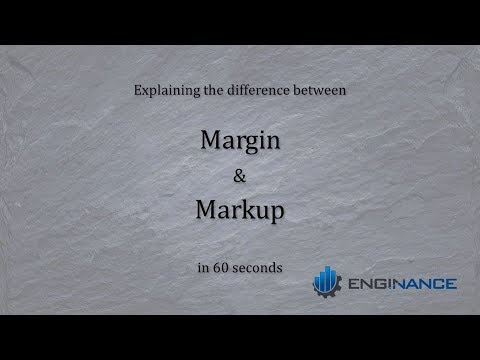 Explaining the difference between Margin and Markup in 60 seconds