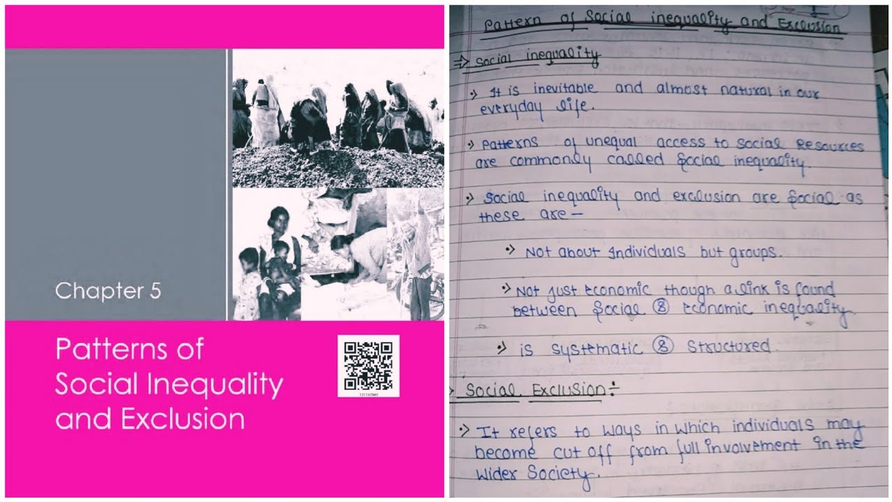Patterns of Social Inequality and Exclusion – CBSE Notes for Class 12 Sociology chapter -5