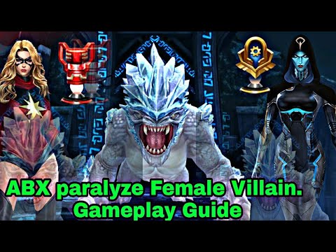 ABX Paralyze Supergiant Moonstone Comparison & Gameplay Guide Villain Female - Marvel Future Fight