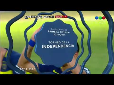 Gol de Bou (2-0) / Boca Juniors 2-0 Sarmiento  - Fecha 6 Torneo Argentino 2016/17