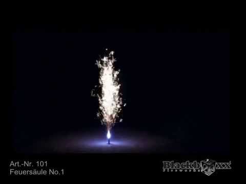 Fontäne Gold mit blauer Leuchtbasis - T1