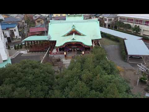 足立区ドローン動画千住神社