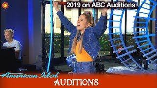 Margie Mays Super Hyper &amp; Burps a Lot but Sings Great "Shot"  American Idol 2019 Auditions