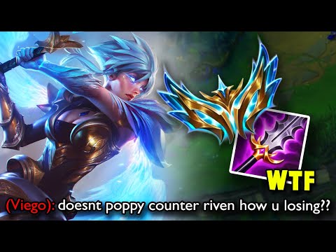 This is what happens when the Rank 1 Riven faces a Poppy Player in Challenger
