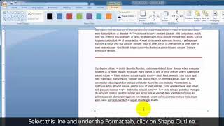 How To Insert A Line in Word Document