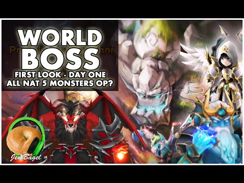 SUMMONERS WAR : World Boss - New content first look - Are nat 5's super OP?