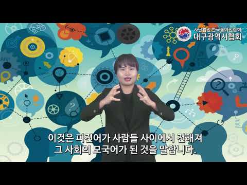「지역 대표이다」의 한국수어 표현