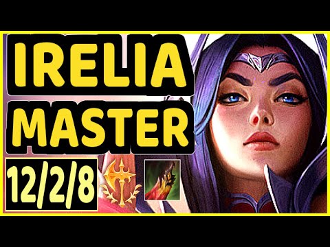 T1 FAKER (IRELIA) - 12/2/8 KDA GAMEPLAY - KR Ranked MASTER
