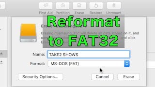 Reformat exFAT to FAT32 Mac