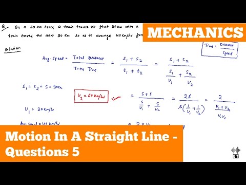Uniform Motion In A Straight Line Basic Concepts Mechanics