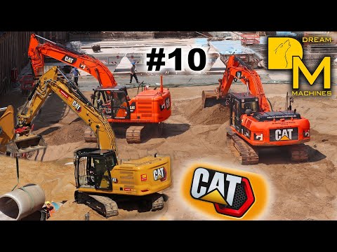 CATERPILLAR 323 NG CAT 324D BAGGER WILBERT WT650 KRAN GROSSBAUSTELLE BAUMASCHINEN | DREAM MACHINES