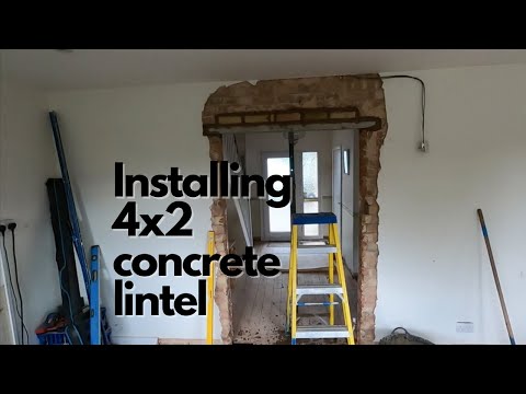 Installing concrete lintel & bricking up- Headcam