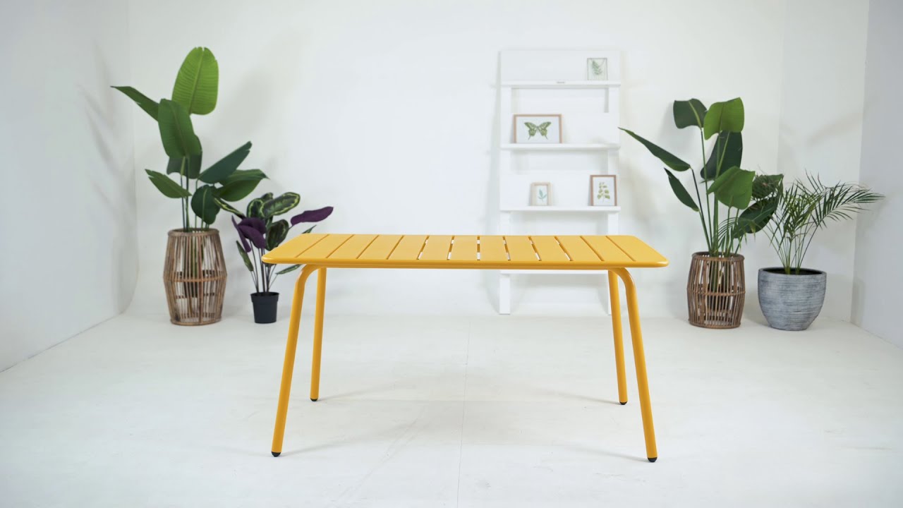 MaximaVida metalen tuintafel Max 150 x 80 cm zwart