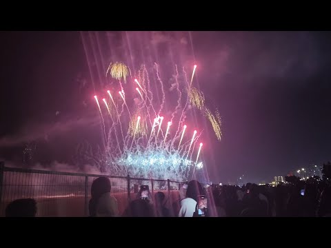 Happy New year 2026🎇/ Sharjah Al Heera ⛱️ fireworks/ Dubai Beach🏖️@ goodluckr4h 