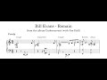 Bill Evans - Romain - Piano Transcription (Sheet Music in Description)