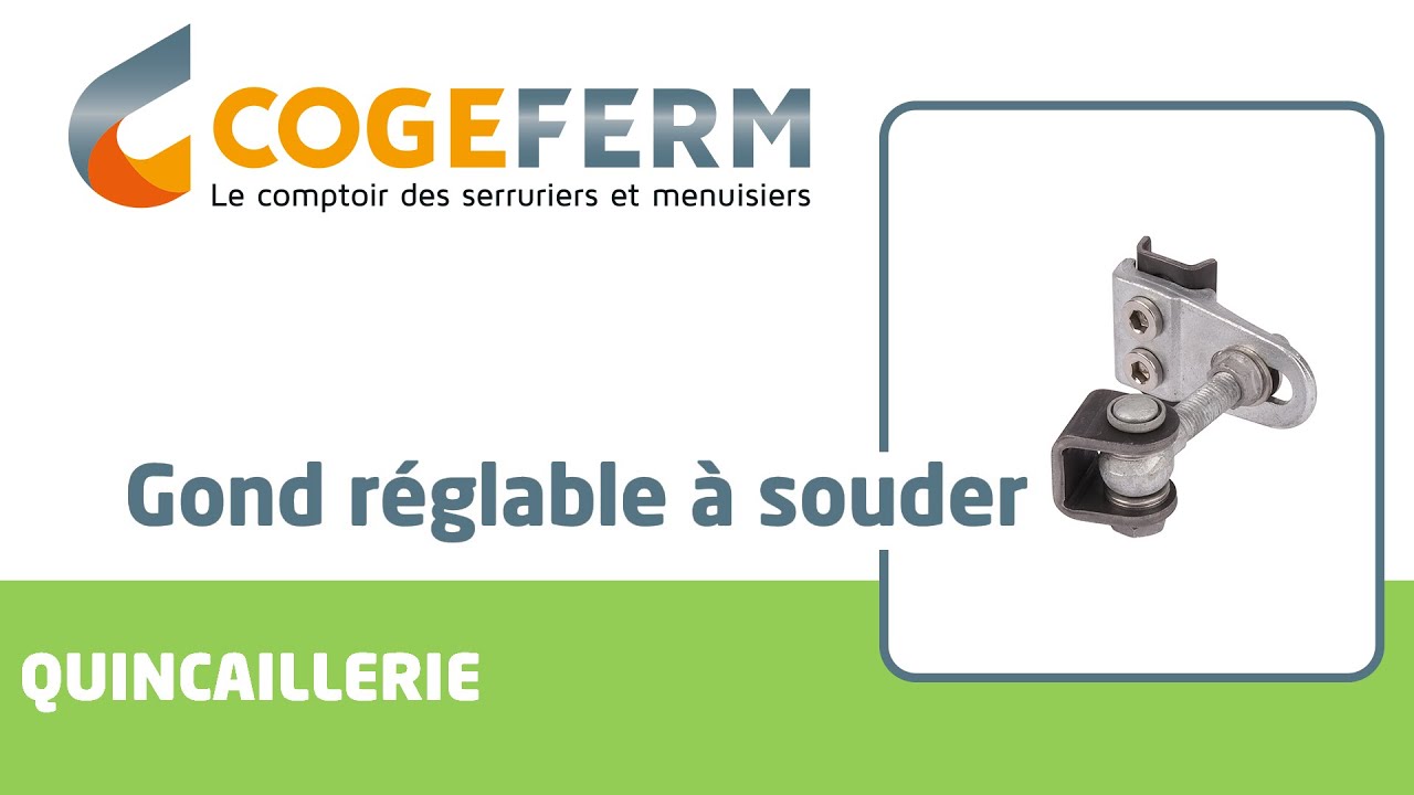 Gond réglable à souder