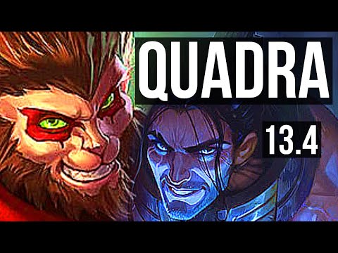 WUKONG vs SYLAS (TOP) | Quadra, 1.5M mastery, 800+ games, Dominating | KR Grandmaster | 13.4