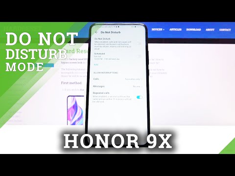 Do Not Disturb Mode in HONOR 9x – Mute Sounds