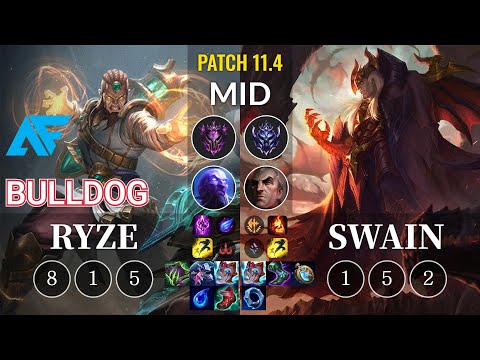 AF.A BuLLDoG Ryze vs Swain Mid - KR Patch 11.4