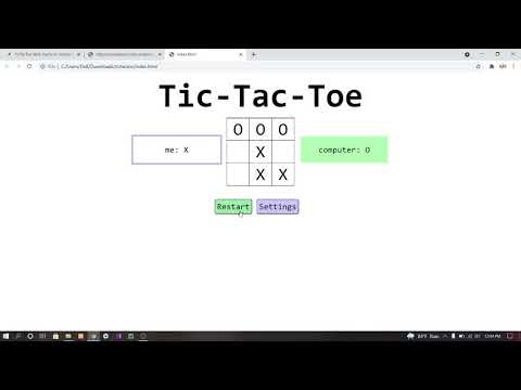Tictactoe Web Game In Javascript With Source Code Source Code Projects
