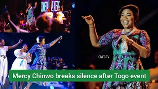 WATCH: Mercy Chinwo finally speak after Lome, Togo, Concert