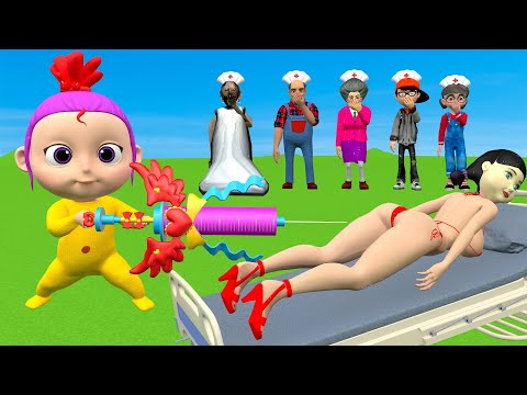 Scary Teacher 3D vs Squid Game Rescue Injection For drowning Squid Doll 5 TimeS Challenger Who Best