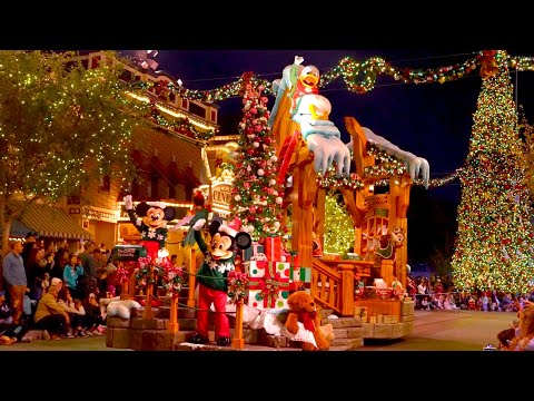 FULL Christmas Fantasy Parade Nighttime 2024 at Disneyland During the Holidays! - Clear Quality View