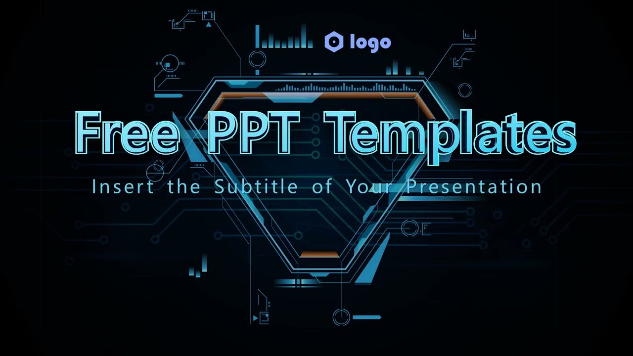 Deep Blue Technology Theme PowerPoint Templates & Google slides free