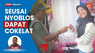 Spesial Valentine Day seusai Mencoblos Warga Dapat Cokelat dari TPS 024 Bayung Lencir