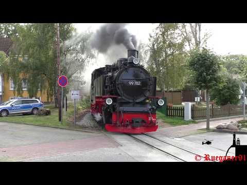 [HD] P228 Rasender Roland mit Dampflok 99 782 richtung Granitz