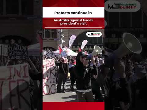 Large Pro-Palestinian Protests Break Out in Melbourne During Herzog Visit