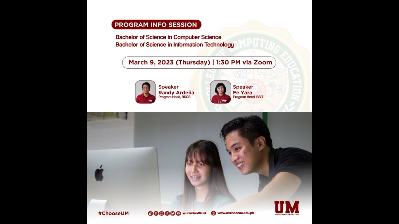 PROGRAM INFO SESSION | BS in Computer Science | BS in Information Technology