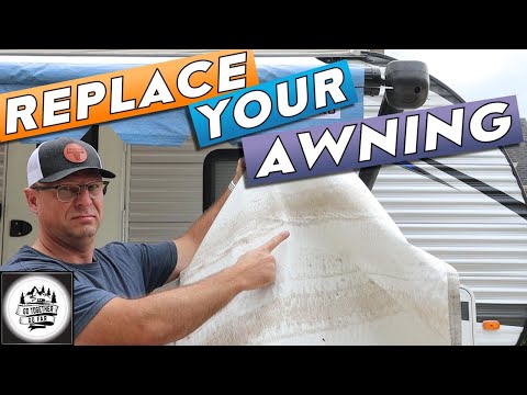How To Replace RV Awning Fabric With KING BIRD RV Awnings | DIY #kingbird