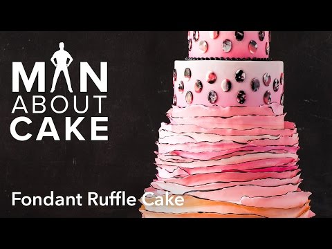 (man about) Ombré Fondant Ruffle Cake | Man About Cake with Joshua John Russell