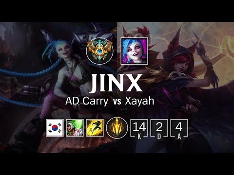 Jinx ADC vs Xayah - KR Challenger Patch 8.21