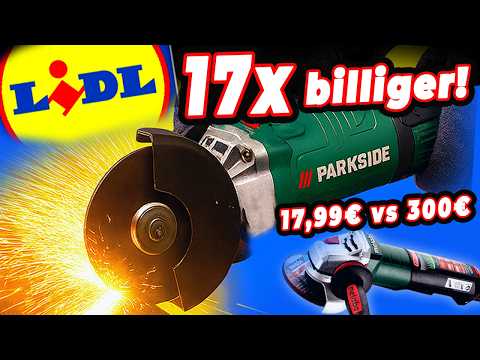 17x billiger -LIDL zerlegt PREMIUM? Winkelschleifer Härtetest