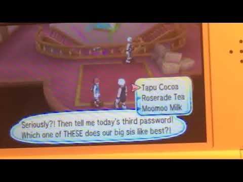 Pokemon Ultra Sun & Ultra Moon Guzma Passwords