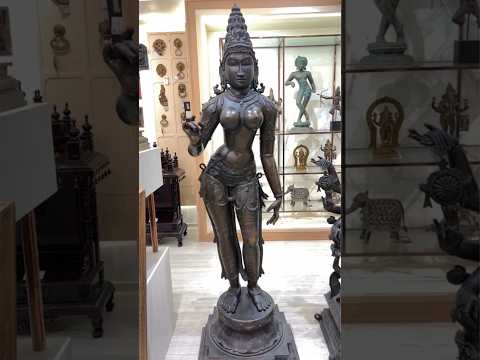 Large Standing Goddess Sivagami (Devi Uma)Bronze Sculpture #bronzesculpture #goddess #youtubeshorts