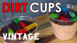 🍰🐍 90s Dirt Cup Dessert 🐍🍰- Pudding, Oreos, and Gummy Worms! | Vintage Recipe |