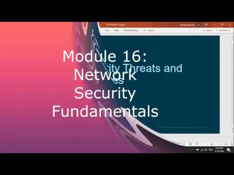 Module 16 Network Security Fundamentals