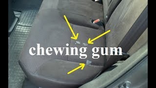 Any ideas on how to remove chewing gum from a car seat? Any advice welcome