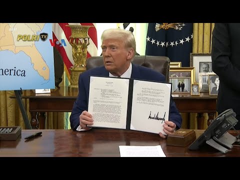 VOA - TRUMP ANCAM TARIF TIMBAL BALIK KE NEGARA YANG &ldquo;MERUGIKAN AMERIKA&rdquo;