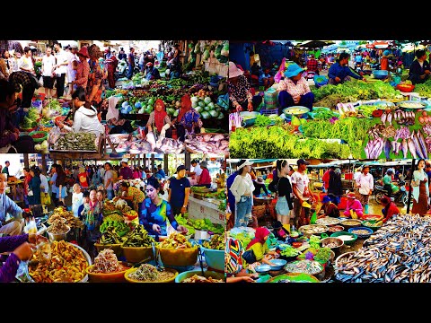 Chbar Ampov Market Wonders: Fresh Fish, Vegetables, and Grilled Street Food in Phnom Penh