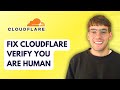 How To Fix Cloudflare Verify You Are Human 2026 Full Guide