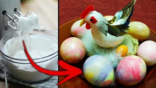 How to dye Easter Eggs with Whipped Cream or Shaving Cream