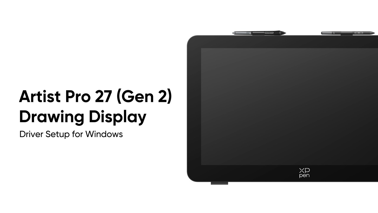 Configuração de driver do XPPen Artist Pro 27 (Gen 2) Drawing Display para Windows