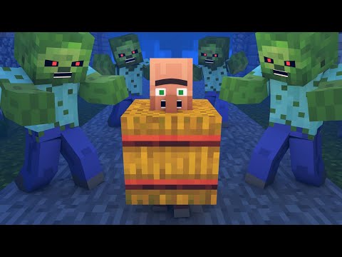 Zombie vs Villager Life 3 - Alien Being Minecraft Animation
