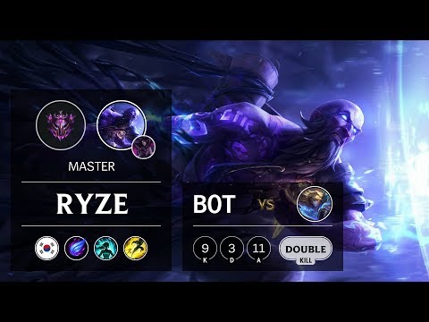 Ryze Bot vs Ezreal - KR Master Patch 9.13