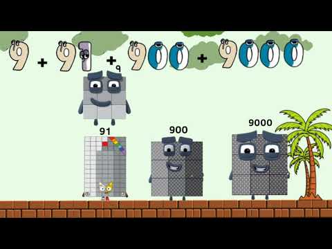 Numberblocks 9 times and plus in 6 stages