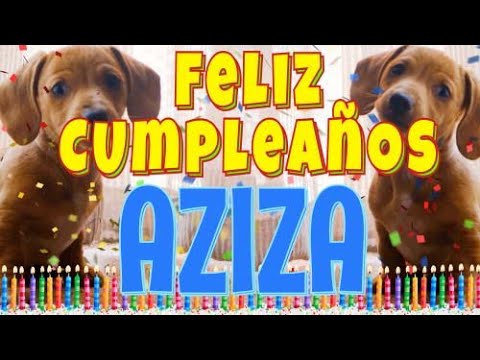 ¡Feliz cumpleaños Aziza! (Perros hablando gracioso) ¡Muchas felicidades Aziza!